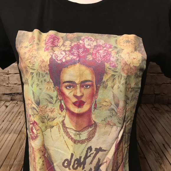 None Tops - Frida Draft Funk black fitted shirt runs small